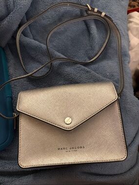 Marc Jacobs Metallic Silver Crossbody Bag